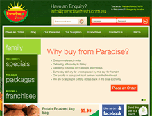 Tablet Screenshot of paradisefreshnarrabri.com.au